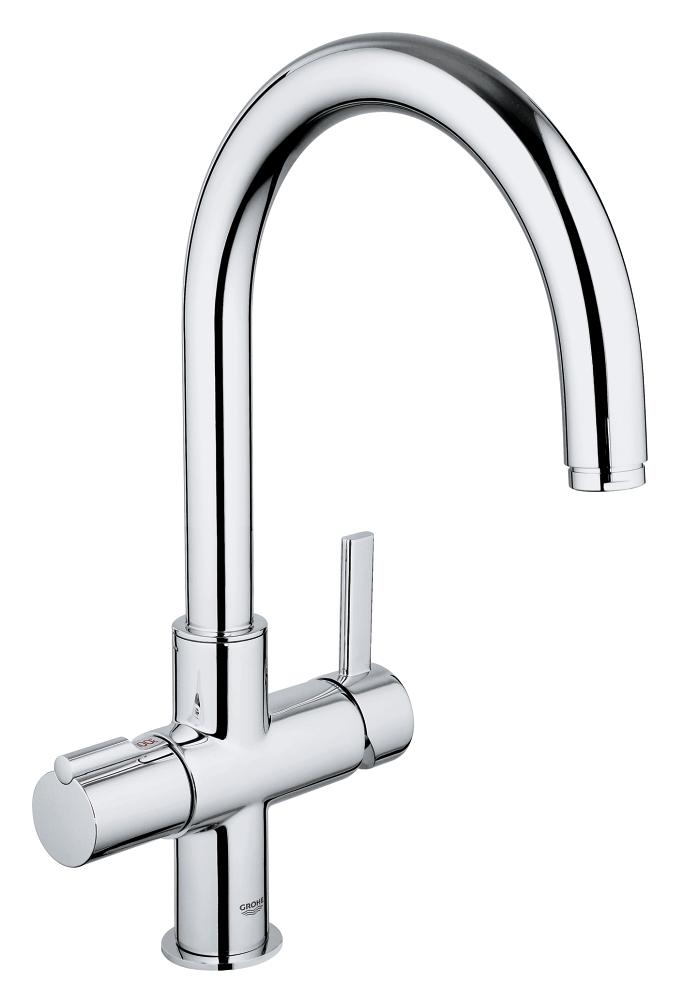 zdroj: grohe.com – GROHE Red Duo – páková drezová batéria Chrom