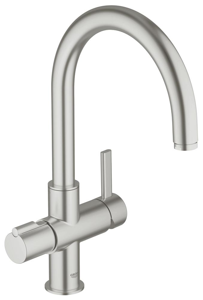 zdroj: grohe.com – GROHE Red Duo – páková drezová batéria SuperSteel Infinity
